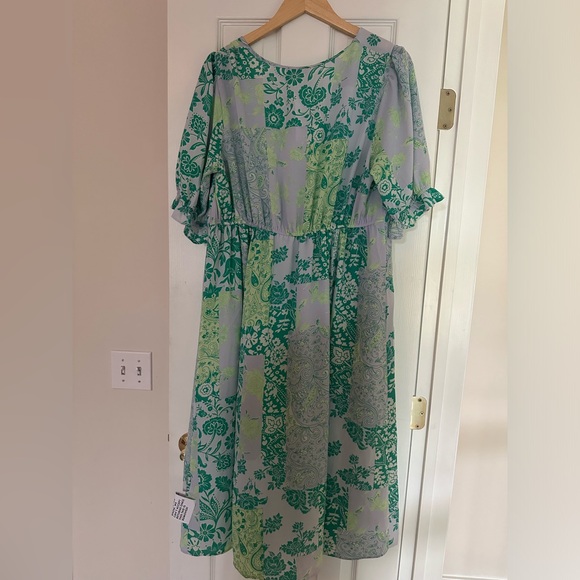 NWT ASOS DESIGN tie front midi tea dress Size 12 - Picture 4 of 7